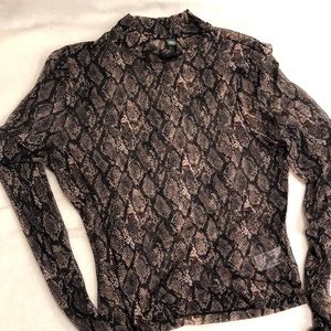 Sheer long sleeve top